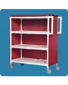 3-Shelf Jumbo Linen Cart with Cover 